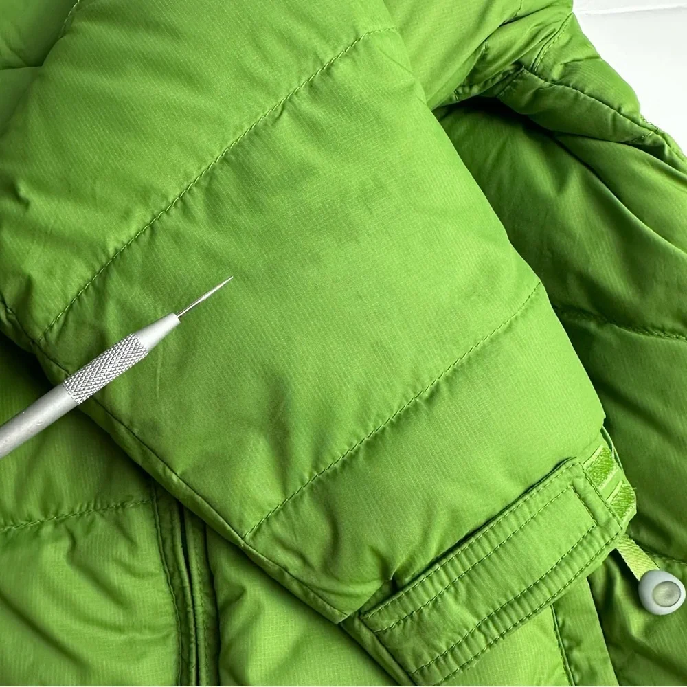 L.L. Bean Down Puffer Jacket Women's Size XS Green Insulated Hood Winter Outdoor - Picture 8 of 10
